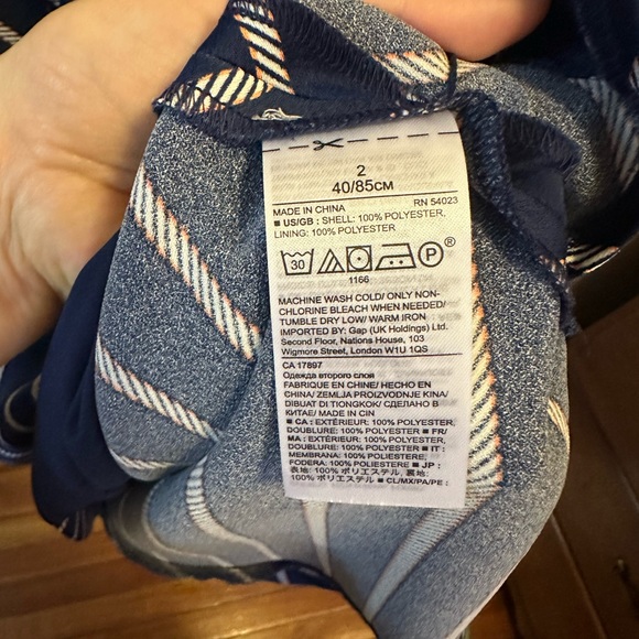 NWOT Blue Striped Banana Republic Dress size 2 - Picture 5 of 6